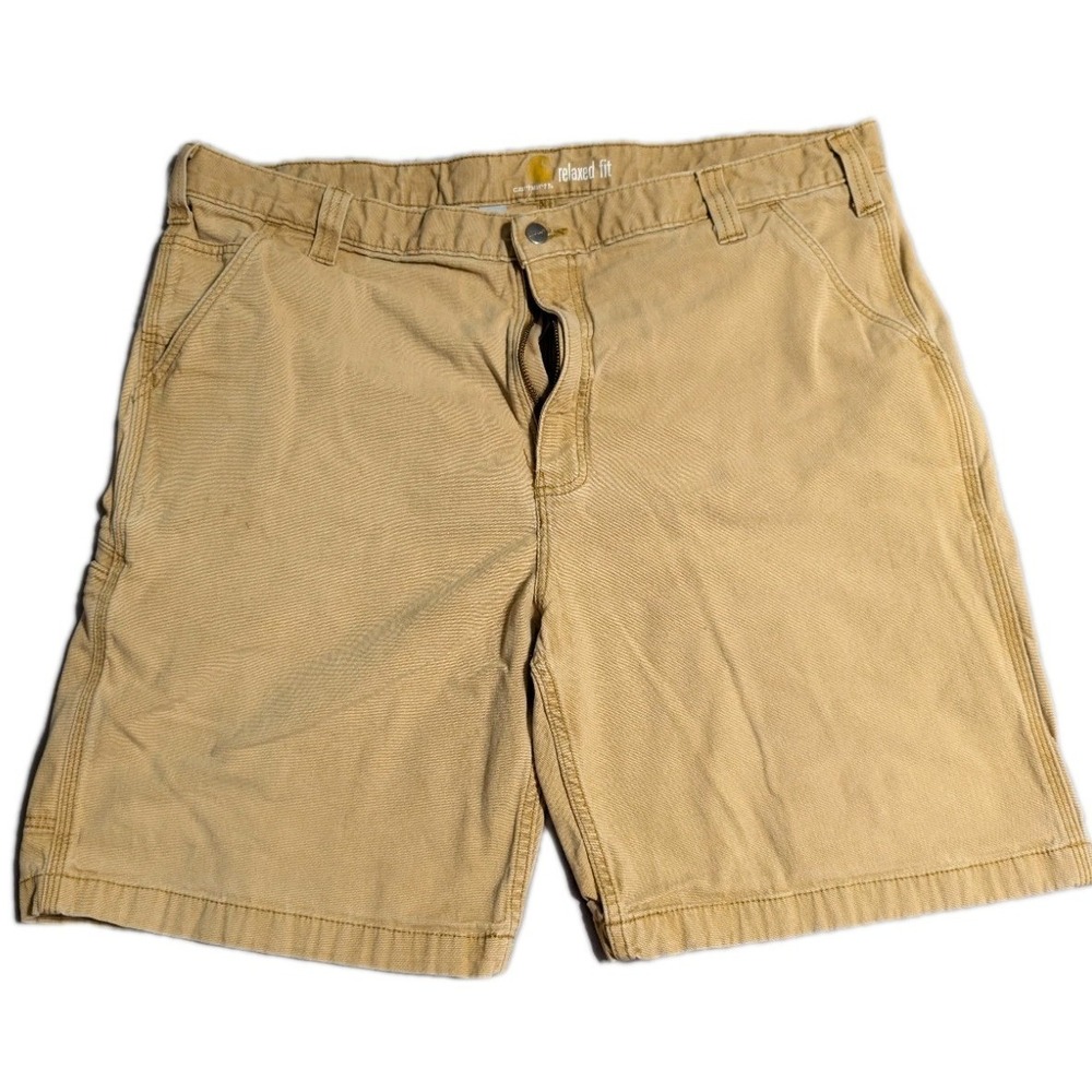 Carhartt 102514 Rigby Dungaree Canvas Work‎ Shorts Relaxed Fit Mens 42 Hickory